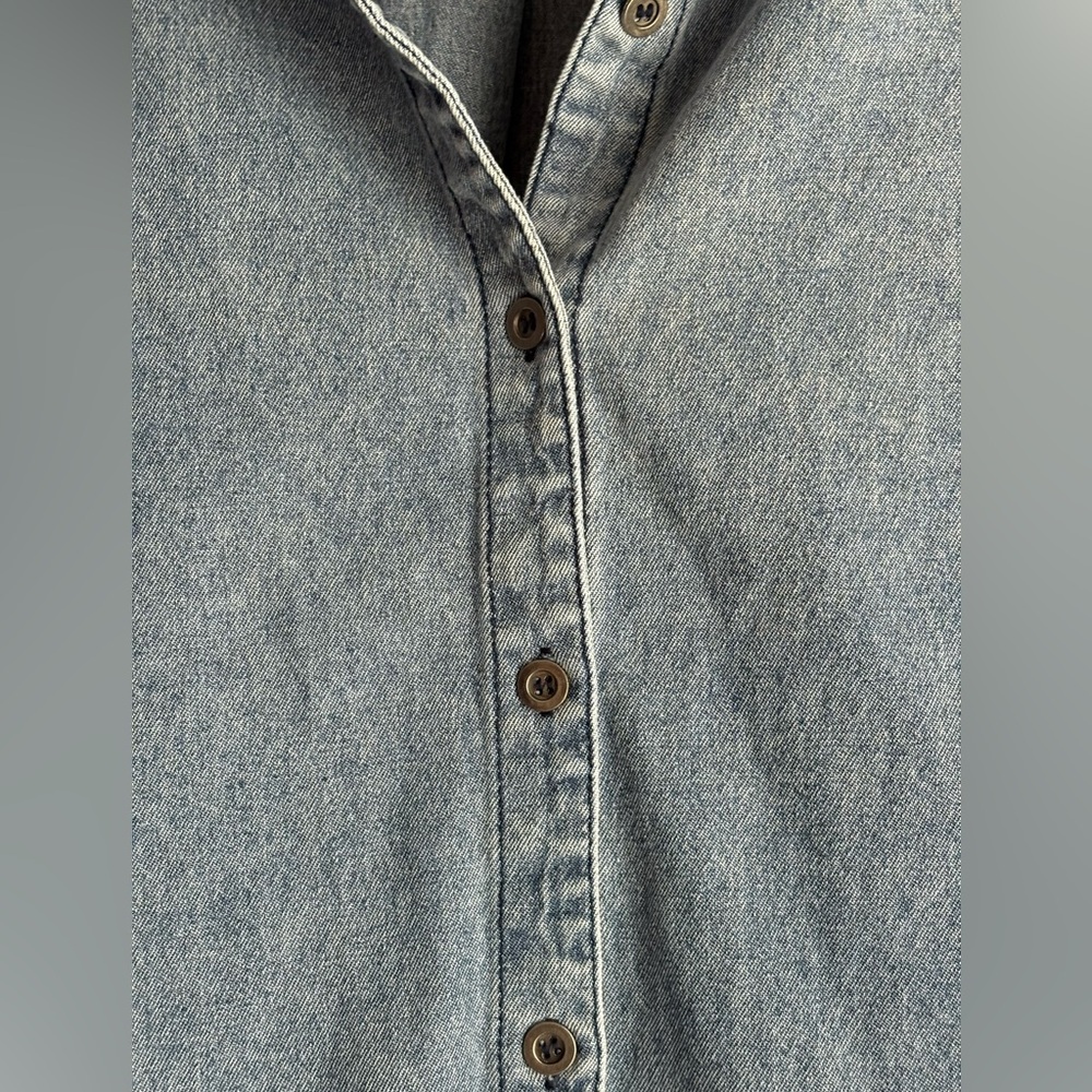 Umgee Blue Denim Button-Down Dress - Picture 2 of 6